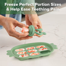 Load image into Gallery viewer, Haakaa Fresh Food Feeder &amp; Silicone Pineapple Nibble Tray Set (Pea Green)

