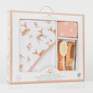 Living Textiles 4pc Baby Bath Gift Set