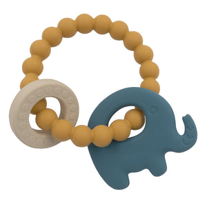 Playground Silicone Elephant Teether (Silicone Ring)