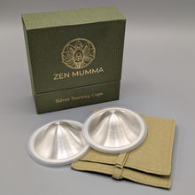 Load image into Gallery viewer, Zen Mumma Deluxe Silver Nursing Cups
