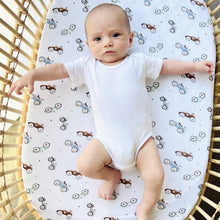 Load image into Gallery viewer, Mini &amp; Me Fitted Jersey Bassinet Sheet

