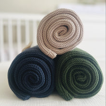 Load image into Gallery viewer, Mini &amp; Me Cable Knit Baby Blanket
