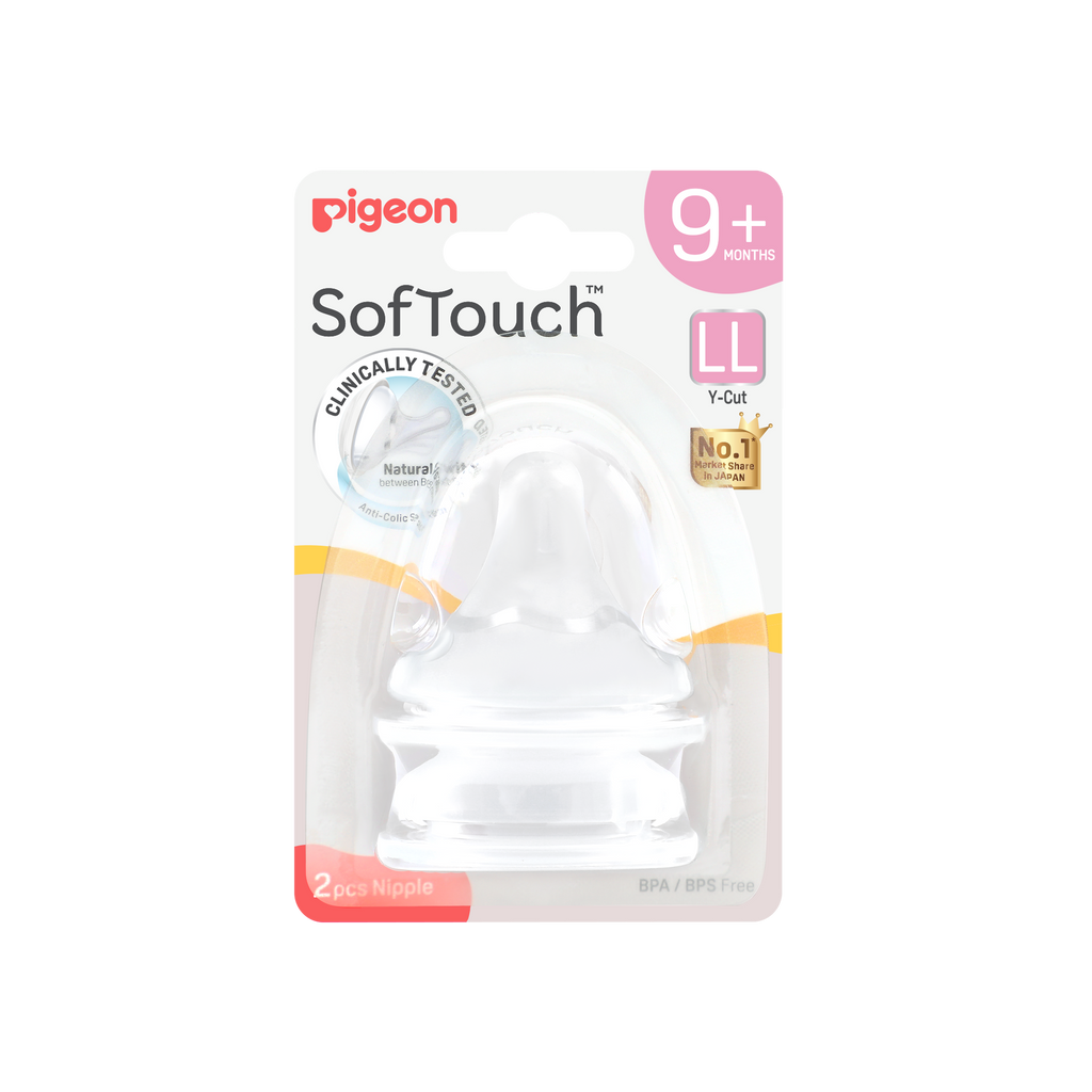 Pigeon SoftTouch Teat, 2 pack - Wide Neck