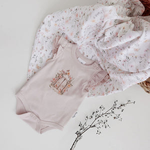 Aster & Oak Secret Garden Print Onesie