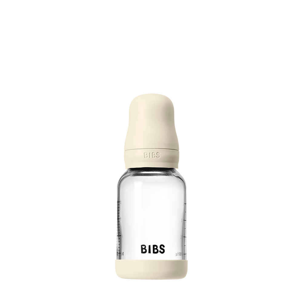 BIBS Baby Bottle Complete Set GLASS - Ivory