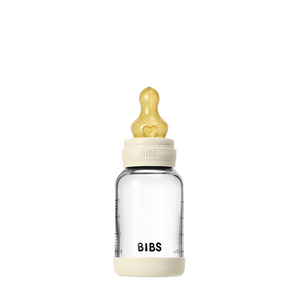 BIBS Baby Bottle Complete Set GLASS - Ivory