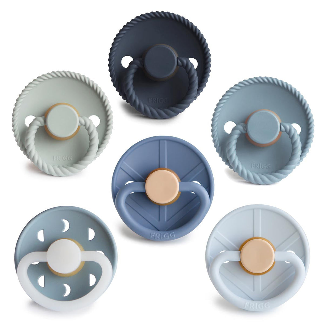 FRIGG Endless Sea Pacifier / Dummy - 6pk LATEX - Size 1 (0-6m)