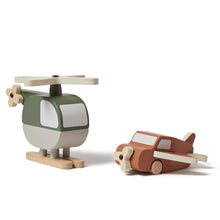 Load image into Gallery viewer, FLEXA Play Wooden Helicopter &amp; Plane
