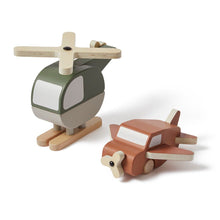 Load image into Gallery viewer, FLEXA Play Wooden Helicopter &amp; Plane
