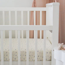 Load image into Gallery viewer, Over the Dandelions Muslin Fitted Cot Sheet
