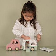 Load image into Gallery viewer, Little Dutch Wooden Toy Car with Caravan
