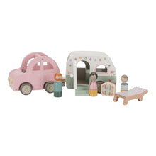 Load image into Gallery viewer, Little Dutch Wooden Toy Car with Caravan
