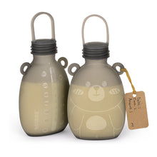 Load image into Gallery viewer, Haakaa Happii Bear Silicone Milk Storage Bag - 260ml, 2 pack, Grey

