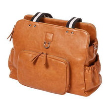 Load image into Gallery viewer, OiOi Triple Tote Nappy Bag - Tan Vegan Leather
