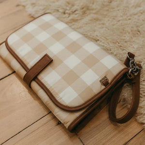 OiOi Change Mat Clutch - Beige Gingham