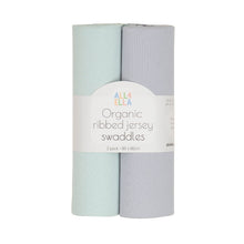 Load image into Gallery viewer, All4Ella Ribbed Jersey Swaddles 2pk

