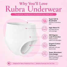 Load image into Gallery viewer, Ninja Mama Rubra Absorbent Disposable Postpartum Underwear - 10 pack
