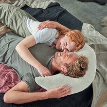 Load image into Gallery viewer, Theraline Plushy Moon Cuddle &amp; Nursing Pillow - Cream
