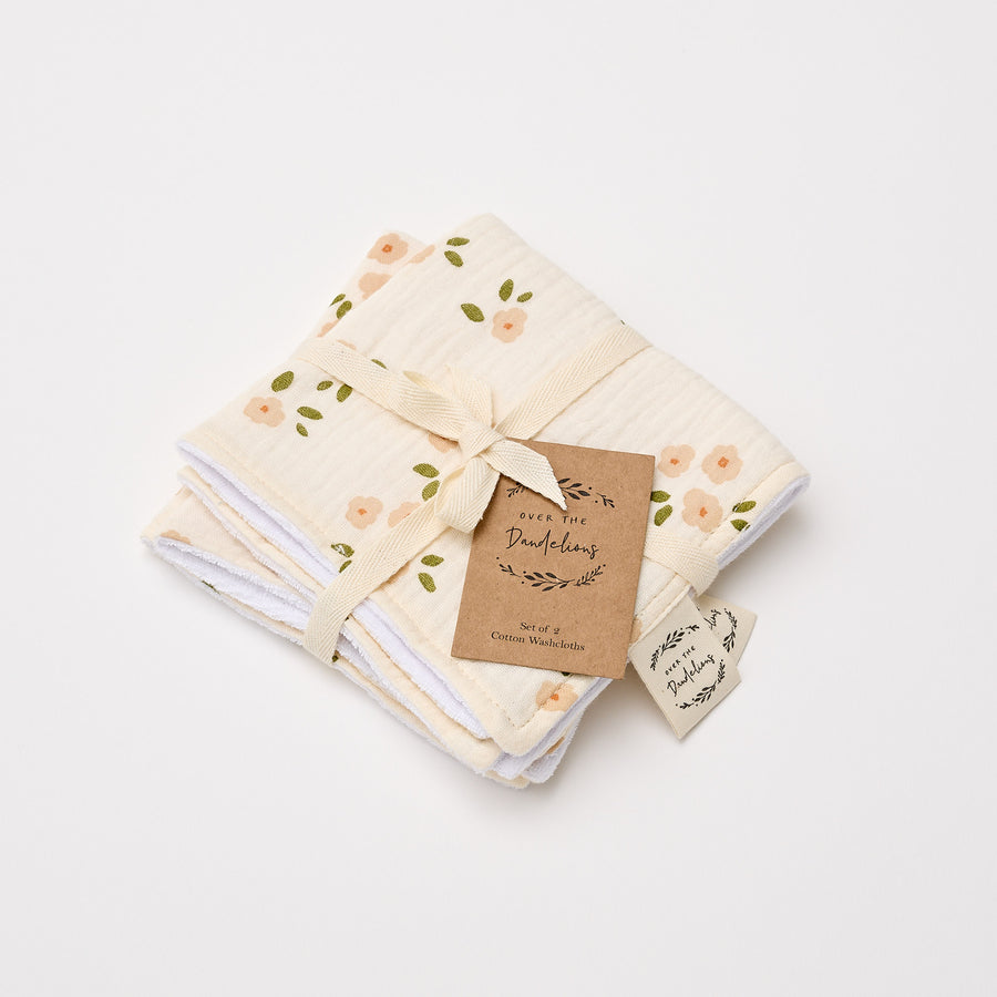 Over the Dandelions Wash Cloth Set of 2
