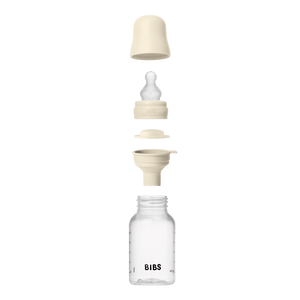 BIBS Baby Bottle Complete Set Silicone - Ivory