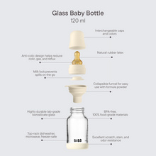 Load image into Gallery viewer, BIBS Baby Bottle Complete Set GLASS - Ivory

