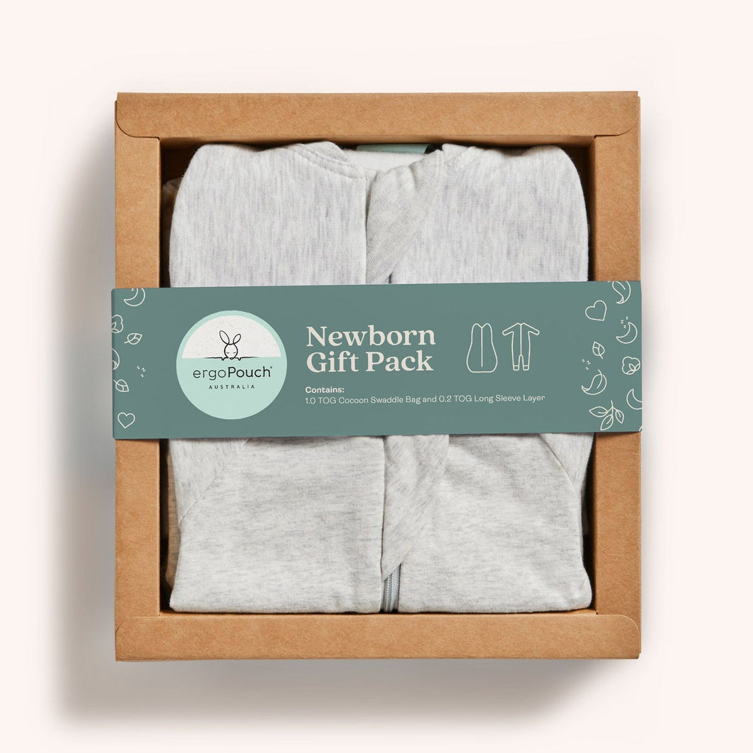 ergoPouch Newborn Gift Pack - Grey Marle