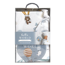 Load image into Gallery viewer, Living Textiles Hello World Gift Set - Up Up &amp; Away

