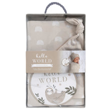 Load image into Gallery viewer, Living Textiles Hello World Gift Set - Rainbow
