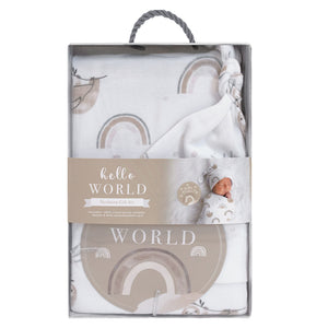 Living Textiles Hello World Gift Set - Happy Sloth