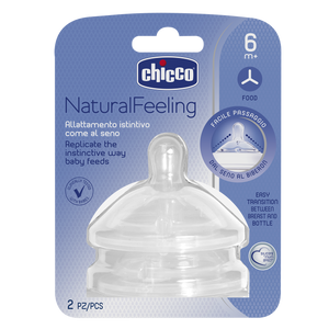 Chicco Natural Feeling Silicone Teat 2pk