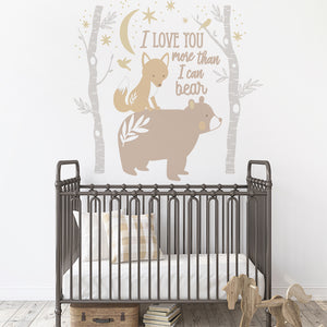 Lolli Living Bosco Bear Removable Wall Decals