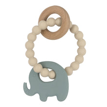 Load image into Gallery viewer, Playground Silicone Elephant Teether (Wooden Ring)
