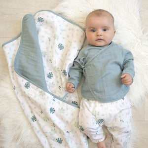 Living Textiles Organic Muslin Cot Blanket