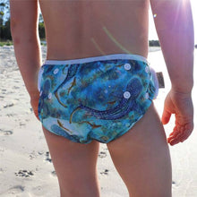 Load image into Gallery viewer, Earthside Eco Bums &#39;Ningaloo Dreaming&#39; OSFM Reusable Swim Nappy
