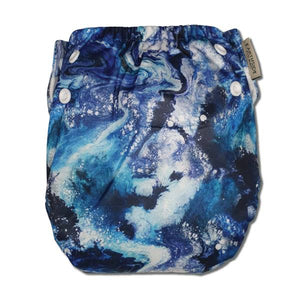 Earthside Eco Bum 'Western Waters' OSFM Side Snapping Cloth Nappy
