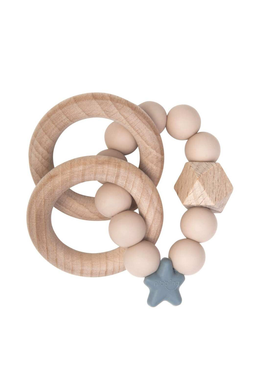 Nibbling Stellar Natural Wood Teething Toy