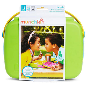 Munchkin Lunch Bento Box with Stainless Steel Utensils