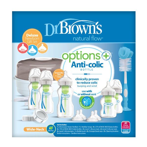 Dr Browns Options+ Wide Neck Deluxe Newborn GIFT SET