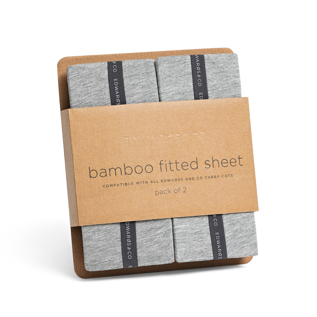 Edwards & Co Bamboo Carry Cot Fitted Sheet (2pcs)